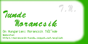 tunde morancsik business card